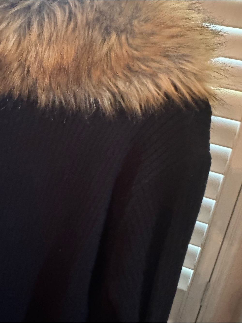 NEW Show Me Your MuMu Black Longline Lombardi Coatigan with Faux Fur Collar - Picture 8 of 10